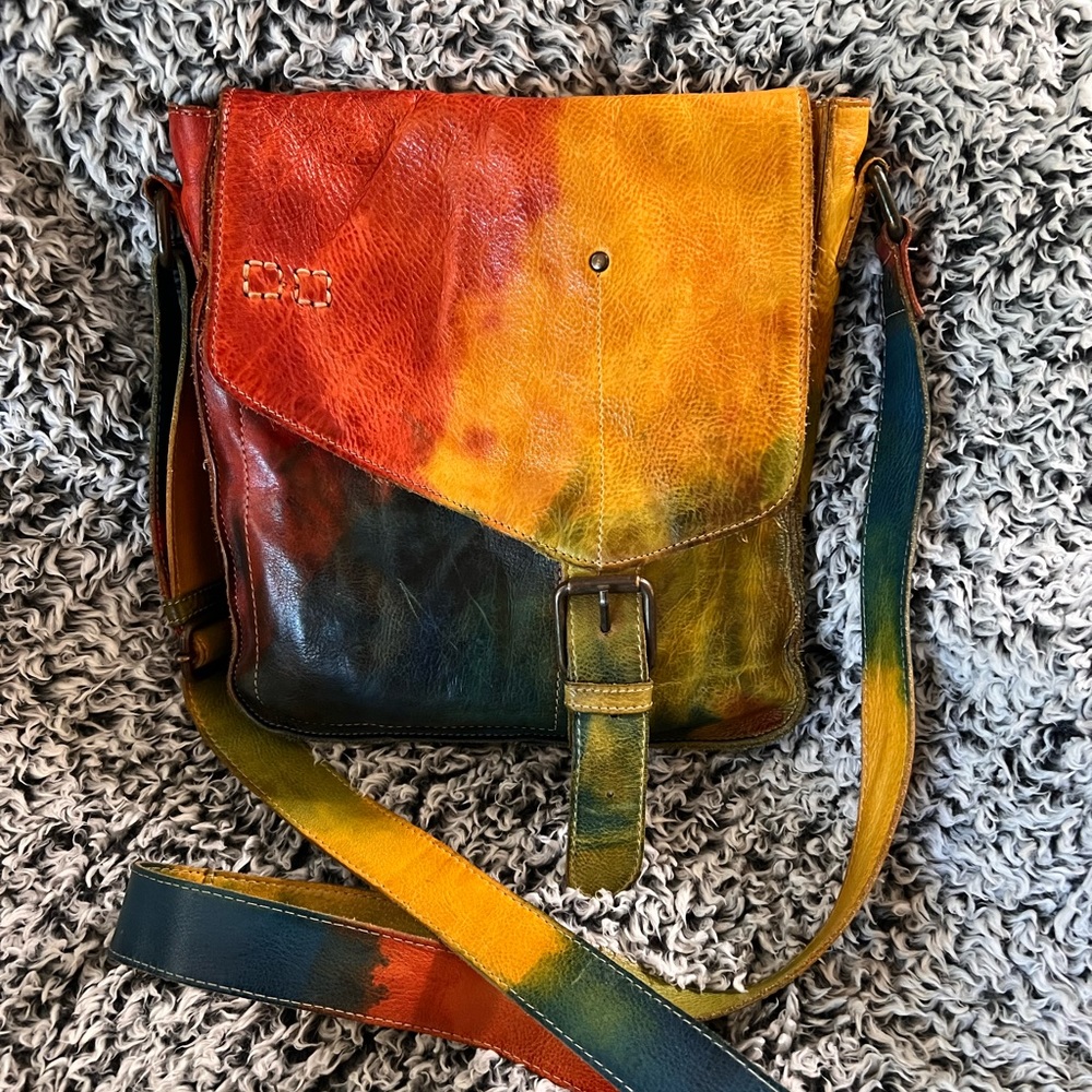 Bed Stu Rare Venice Beach Woodstock Collection/rainbow dyed crossbody